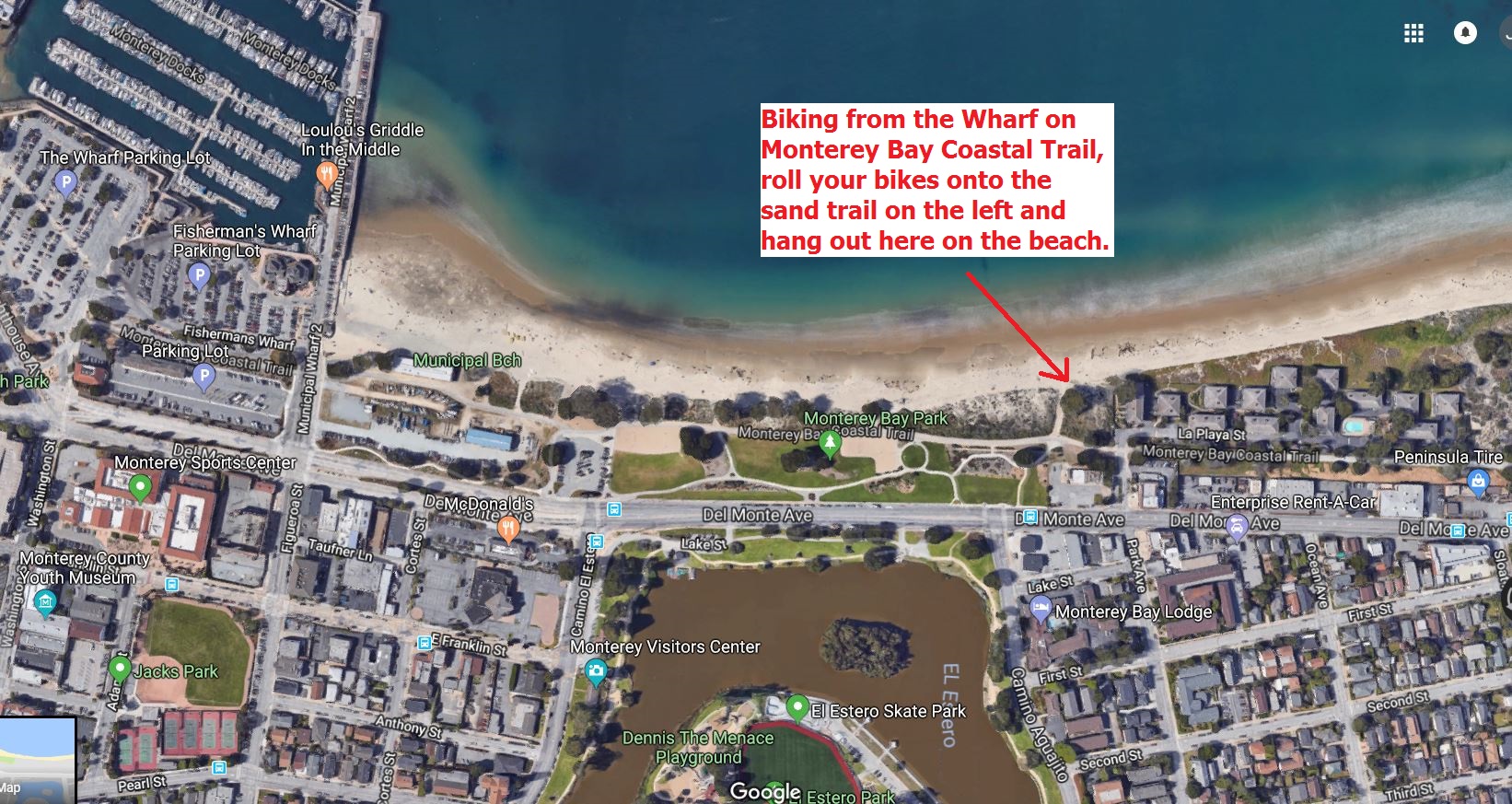Monterey Bay Park Beach Hangout Location
